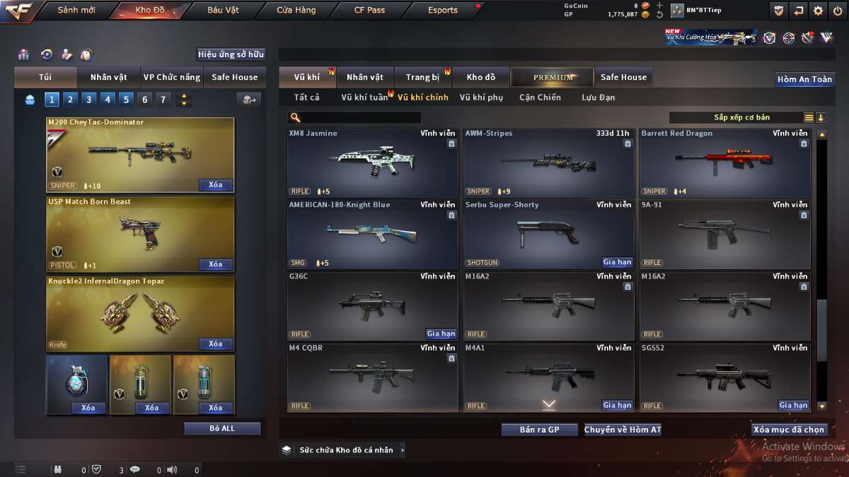 shop acc cf uy tin gia re